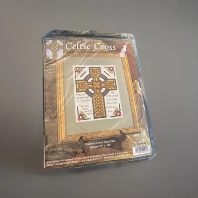 Celtic Cross Irish Blessing Counted Cross Stitch Kit Religious Cross-Stitch - Image 1 of 2
