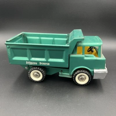 Vintage Structo Dumper pressed steel Collectible truck blue/green -EUC - Image 1 of 4