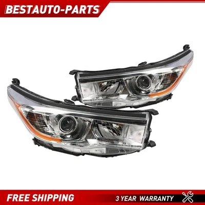 For 2014 2015 2016 Toyota Highlander Headlights Headlamps Left Right Side — 第 1/4 张图片