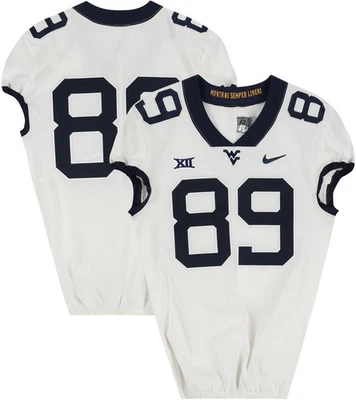 West Virginia Mountaineers TI #89 White Jersey from Football Program - Size 42+2 - Image 1 of 3