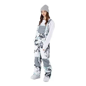Women and Mens Snow Bibs Adjustable Overalls Pants Wear-resistant Bib Hiking - Picture 1 of 7