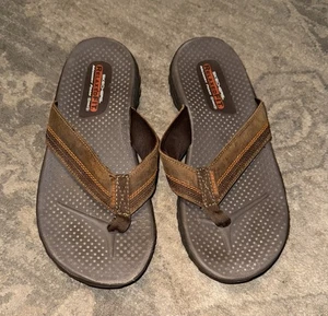 Sandales à tongs homme Sketchers en mousse à mémoire de forme MARRON taille 10 - Photo 1/5