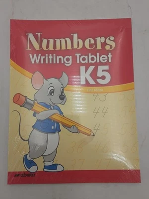 Abeka Numbers Writing Tablet K5 (Unbound) 5th Edition Sealed NEW 182842 - Image 1 of 3