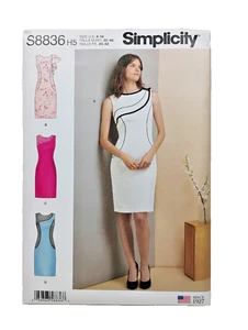 Simplicity Dress Uncut Pattern S8836 H5 Misses' & Petite Sizes 6-14 B62 - Picture 1 of 4