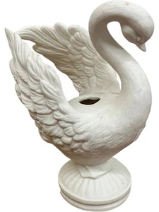 White Ceramic Swan Ornament Figurine Elegant Collectible Display Piece - Picture 1 of 6
