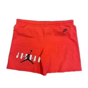 VTG NIKE AIR JORDAN 90'S RED COTTON BASKETBALL SHORTS ATHLETIC BOYS XL 18 (18) - Picture 1 of 5