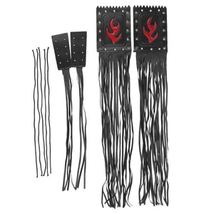 4Pcs/Set Universal PU Motorcycle Handlebar Tassel Fringe Grip Cover Lever5498 - Bild 1 von 7