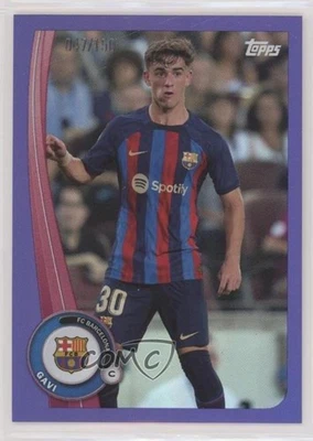 2022-23 Topps FC Barcelona Fan Set Purple /150 Gavi #BA-8 - Image 1 of 2