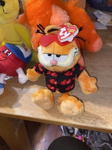 TY Beanie Baby Happy Valentine’s Day GARFIELD Love Plush Toy with Tag Cat - Picture 1 of 13