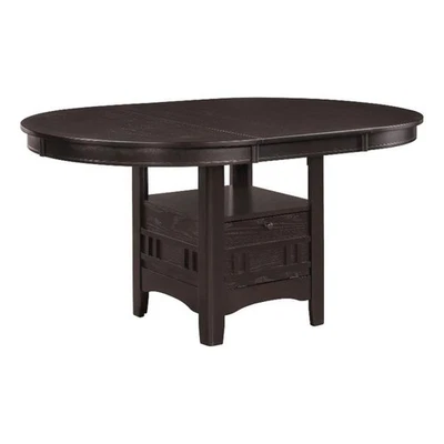 Mesa de comedor de madera de almacenamiento extensible Coaster Lavon en espresso Foto 1 de 4