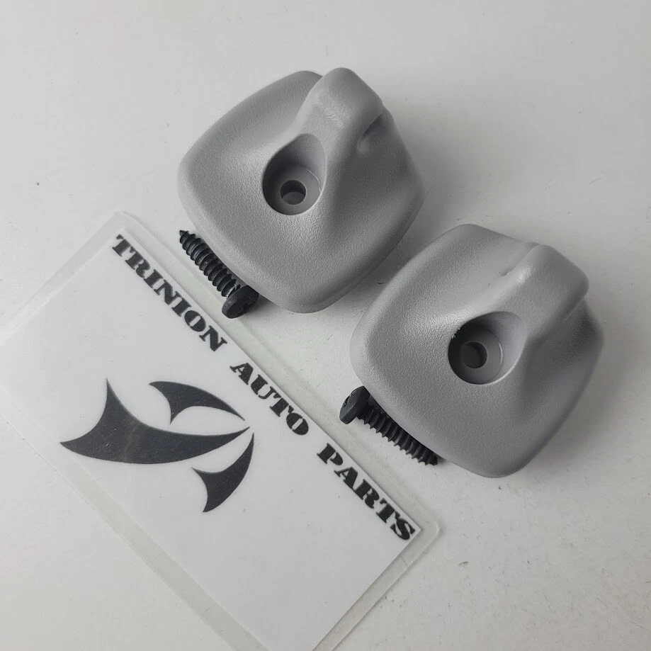 Комплект из 2 оригинальных серых зажимов для солнцезащитного козырька 2004-2011 Mitsubishi Endeavor с винтами - Изображение 1 из 3