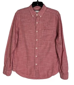 American Eagle Hemd Herren M Medium Rosa Button Down Langarm Tasche Baumwolle - Bild 1 von 6