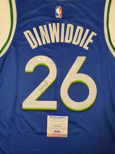 Spencer Dinwiddie Signed Dallas Mavericks Jersey with PSA COA NBA Autographed - Picture 1 of 3