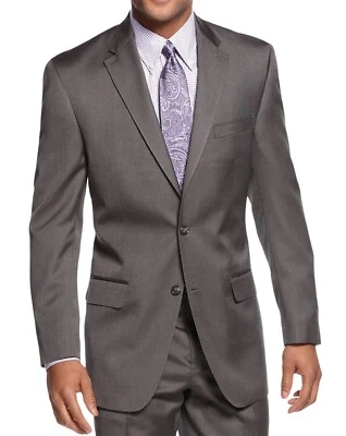 Sean John Para Hombre Ajuste Clásico Nuevo Gris Sólido Patrón Tic Traje Chaqueta Separada 40S Foto 1 de 4