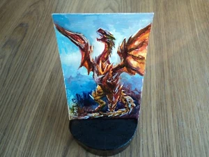 ACEO ATC Sketch Card Original mini oil painting Hand Art painting, Cardholder - Picture 1 of 7
