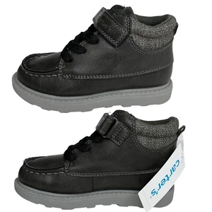 Carters Toddler Boys Fashion Boots Size 8-10 Dark Gray Stylish & Casual Shoes - Picture 1 of 12