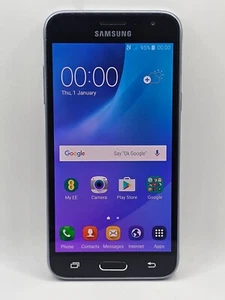 Samsung Galaxy J3 (2016) SM-J320FN 8GB Android Smartphone Mobile - Black (EE) - Afbeelding 1 van 14