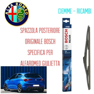 SPAZZOLA TERGILUNOTTO POSTERIORE ORIGINALE BOSCH ALFA ROMEO GIULIETTA SPECIFICA - Immagine 1 di 4