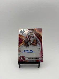 Bowmans Best University Kyron Drohnen Silber Auto Virginia Tech Hokies - Bild 1 von 2