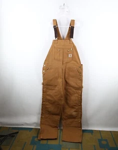 Mono de lona marrón de colección Carhartt para hombre 40x32 desgastado deletreado doble rodilla - Imagen 1 de 20