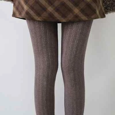 Herbst Damen Strumpfhosen – Kontrastierende Streifen, Mittlere Dicke, Weiche Bau - Bild 1 von 4