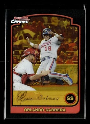 2003 Bowman Chrome Gold Refractor #145 Orlando Cabrera 068/170 Expos - Image 1 of 2