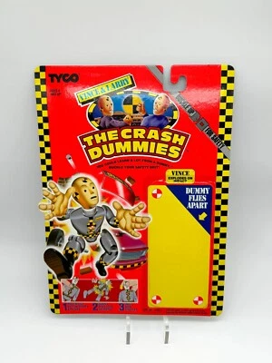 Vintage Crash Dummies Vince Figure CARD ONLY Tyco 1991 90s Foto 1 de 4