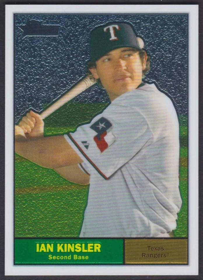 IAN KINSLER 2010 TOPPS HERITAGE CHROME 636/1961 C65 TEXAS RANGERS - Image 1 of 1