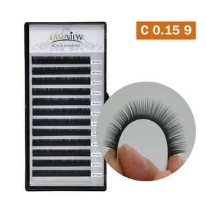 Ciglia professionali finte estensioni, professional eyelashes C, lungh.9 mm 0.15 - Foto 1 di 5