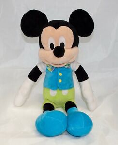 Mickey Mouse Disney-Blue Vest-Polka Dot Tie- 16" Plush Toy