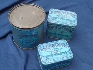 3 Different Size~Vintage EDGEWORTH TOBACCO TINS - Picture 1 of 11