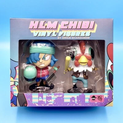 Hotline Miami Vigilante & Assassin Chibi Figure Set 4.75" Vinyl HLM Statue - Image 1 of 4