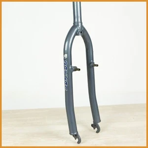 VINTAGE MTB STEEL FORK 1"1/8 MOUNTAIN BIKE 26" 559 THREADED OLD BICYCLE 90 GRAY - Imagen 1 de 8