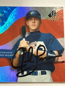 2004 Upper Deck Jed Lowrie Autographed National Honors Game Worn Jersey #NH-JL - Picture 1 of 3
