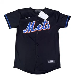 100% Authentic New York Mets Nike Black Pete Alonso Jersey Youth Medium New 🔥 - Picture 1 of 10