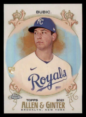 2021 Topps Allen and Ginter Chrome Refractors #135 Kris Bubic RC (ref Y02207) - Image 1 of 2