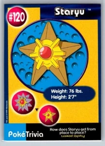 Staryu #120 quasi nuovo Burger King Poketrivia Pokemon TCG - Foto 1 di 2