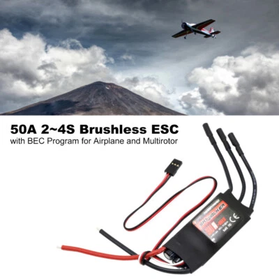 Hobbywing 30A 50A Brushless ESC Electronic Speed Controller 2-4S for RC Airplane - Image 1 of 4