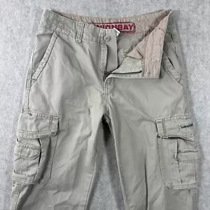 Union Bay Herren 32x29 Cargo Hose Beige 100% Baumwolle Y2K Skater Wandern Angeln - Bild 1 von 13