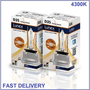 2 x D3S Genuine LUNEX XENON NEW BULB compatible with 66340 9285304244 CM 4300K - Picture 1 of 1