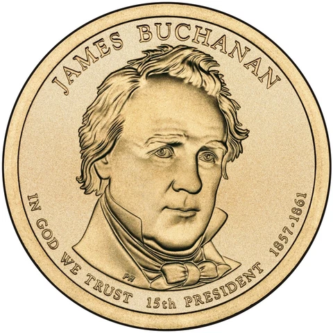 2010 P James Buchanan Presidential Dollar Coin - Brilliant Uncirculated Cover