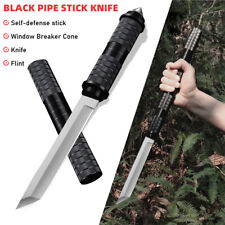 11.4" Black Survival Camping Outdoor Fixed Blade Hunting Military Knife