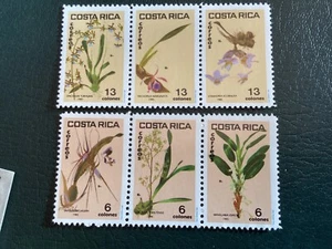 ICOLLECTZONE Costa Rica 332-337 Flower Set orchids - Picture 1 of 1