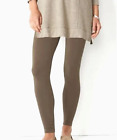 J.jill Women's Brown Pima Cotton Ankle Length Leggings Sz L