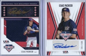 Izaac Pacheco - Lot (2) 2019 Panini USA Stars & Stripes Relic Auto /48 & /166 - Picture 1 of 3