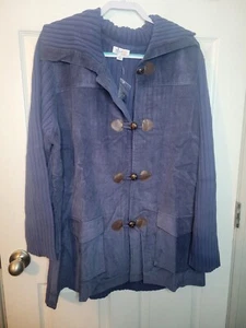 Denim And Company 3x Mujer Plus Chaqueta Chamarra Azul Manga Larga - Imagen 1 de 7