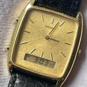 Seiko H601-5050 Digital-Analog Quartz Men Digi Ana Daini Vintage Vintage 7625915 - Picture 1 of 11