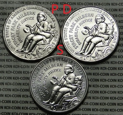 BU US 2025 PDS 3x Stacey Park Milbern American Women quarters coins - Image 1 of 2