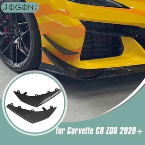 Dry Carbon Front Bumper Canard Fin Trim Replace For Corvette C8 Z06 E-Ray 2023+ - Picture 1 of 15