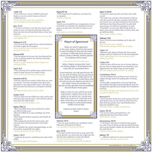 Telo Preghiera Cristiana Guarigione Scrittura 20x20 Confessioni e Preghiera di Accordo - Foto 1 di 5